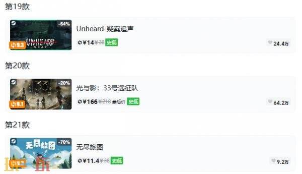 Steam今日史低游戏分享!9月23日史低佳作推荐