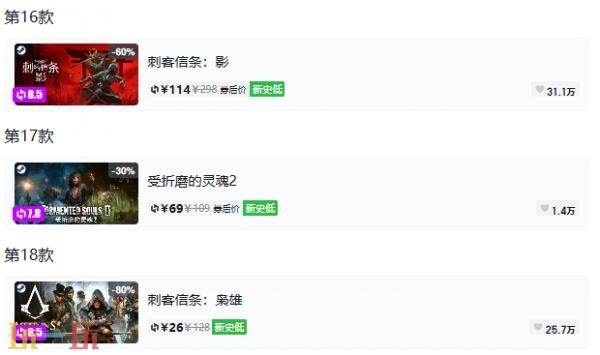 Steam今日史低游戏分享!9月23日史低佳作推荐