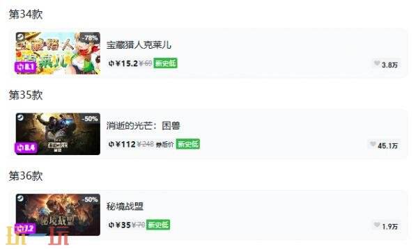 Steam今日史低游戏分享!9月23日史低佳作推荐