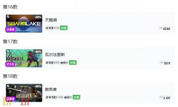 Steam今日史低游戏分享!9月23日史低佳作推荐