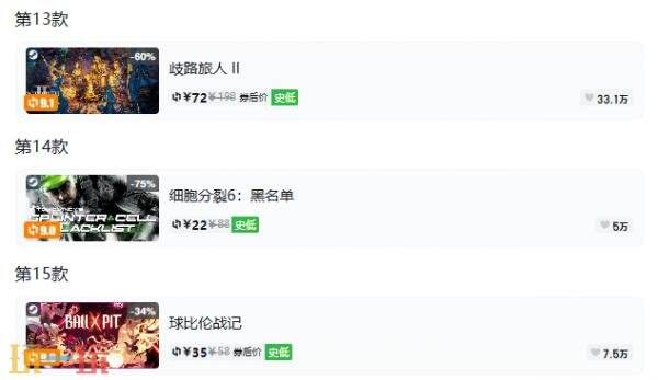 Steam今日史低游戏分享!9月24日史低佳作推荐