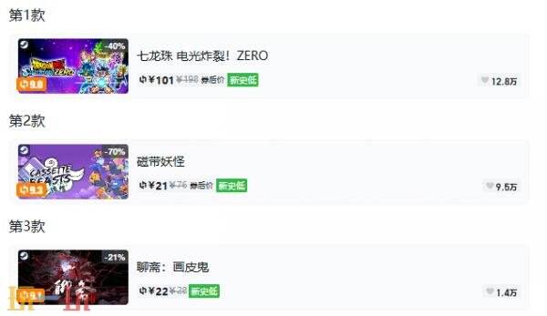 Steam今日史低游戏分享!9月24日史低佳作推荐