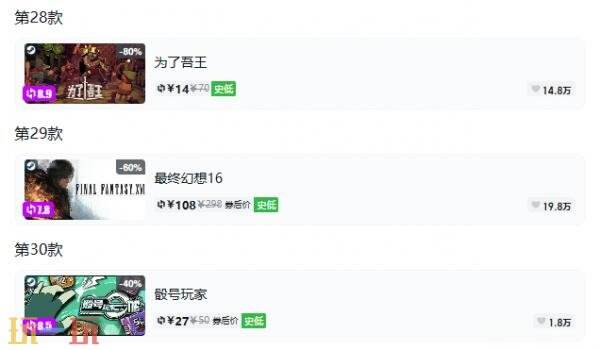 Steam今日史低游戏分享!9月29日史低佳作推荐