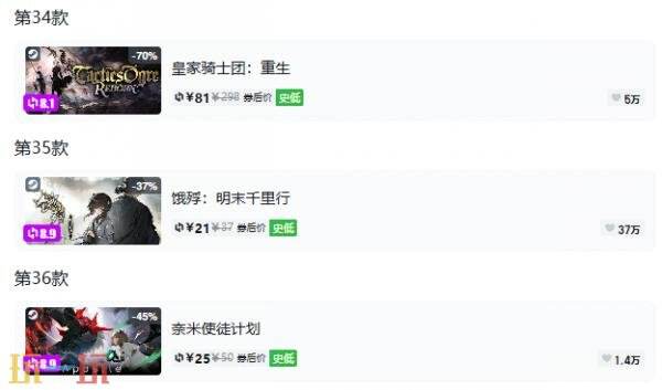 Steam今日史低游戏分享!9月29日史低佳作推荐