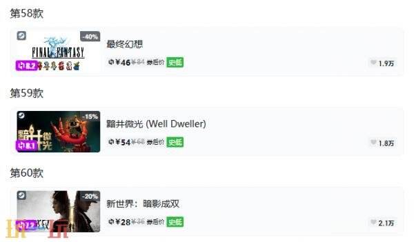 Steam今日史低游戏分享!9月29日史低佳作推荐