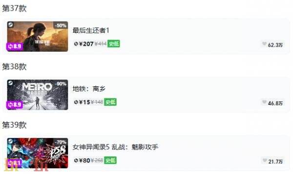 Steam今日史低游戏分享！9月30日史低佳作推荐