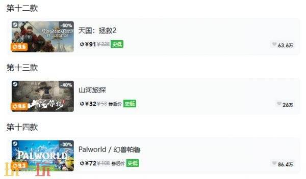 Steam今日史低游戏分享!10月06日史低佳作推荐