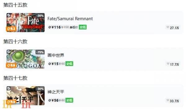 Steam今日史低游戏分享!10月06日史低佳作推荐