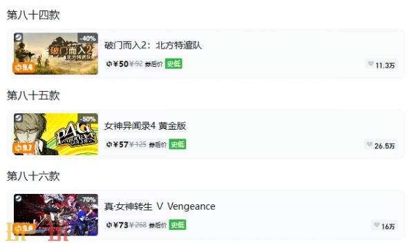 Steam今日史低游戏分享!10月06日史低佳作推荐