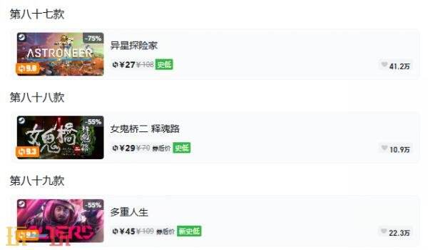 Steam今日史低游戏分享!10月06日史低佳作推荐