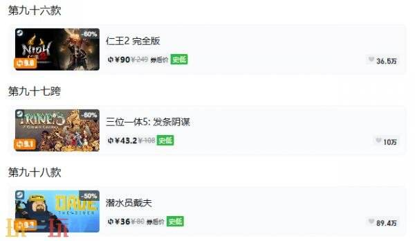 Steam今日史低游戏分享!10月06日史低佳作推荐