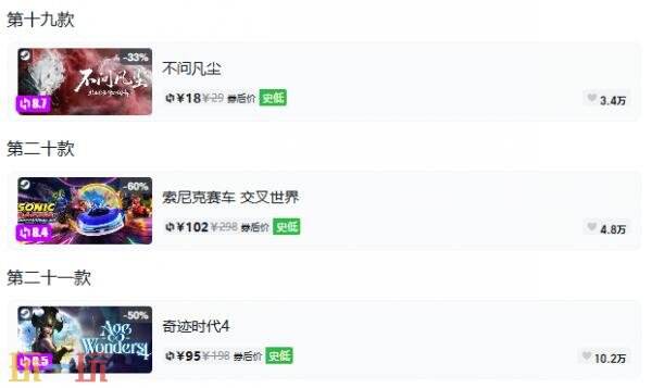 Steam今日史低游戏分享!10月06日史低佳作推荐