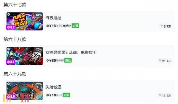 Steam今日史低游戏分享!10月06日史低佳作推荐