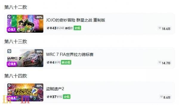 Steam今日史低游戏分享!10月06日史低佳作推荐