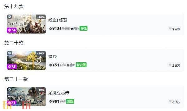Steam今日史低游戏分享!10月06日史低佳作推荐