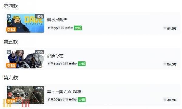 Steam今日史低游戏分享!10月07日史低佳作推荐