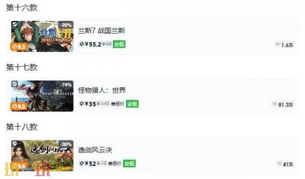 Steam今日史低游戏分享!10月07日史低佳作推荐