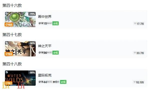 Steam今日史低游戏分享!10月07日史低佳作推荐
