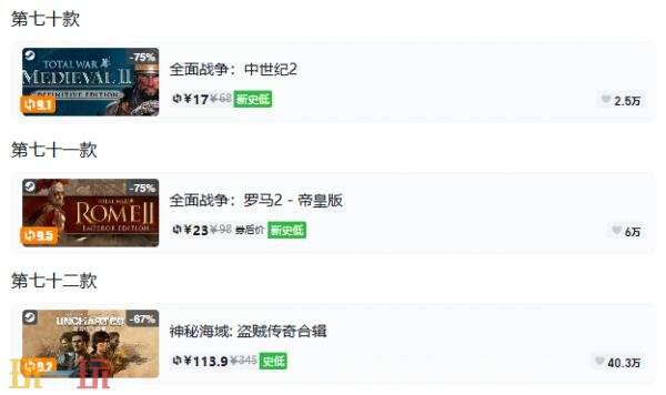Steam今日史低游戏分享!10月07日史低佳作推荐