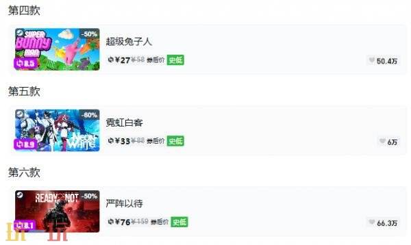 Steam今日史低游戏分享!10月07日史低佳作推荐