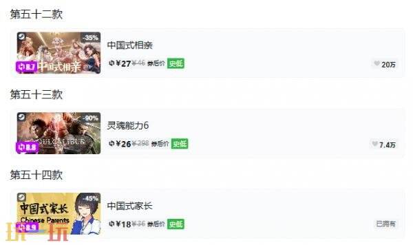 Steam今日史低游戏分享!10月07日史低佳作推荐