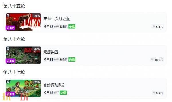 Steam今日史低游戏分享!10月07日史低佳作推荐