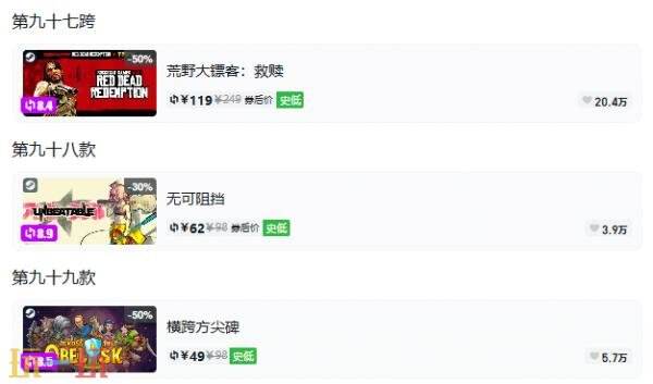 Steam今日史低游戏分享!10月07日史低佳作推荐