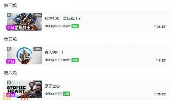 Steam今日史低游戏分享!10月07日史低佳作推荐