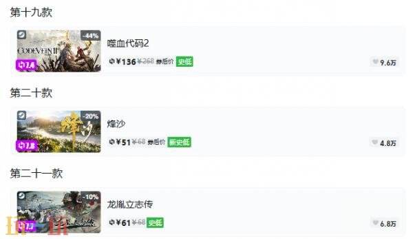 Steam今日史低游戏分享!10月07日史低佳作推荐