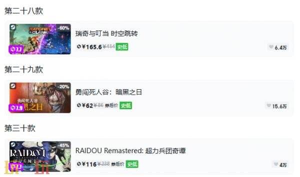 Steam今日史低游戏分享!10月07日史低佳作推荐