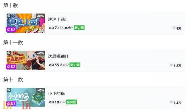 Steam今日史低游戏分享！10月09日史低佳作推荐