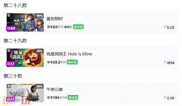 Steam今日史低游戏分享！10月09日史低佳作推荐