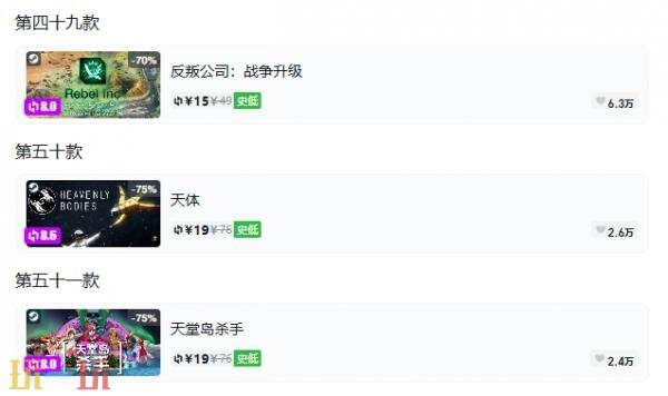 Steam今日史低游戏分享！10月09日史低佳作推荐