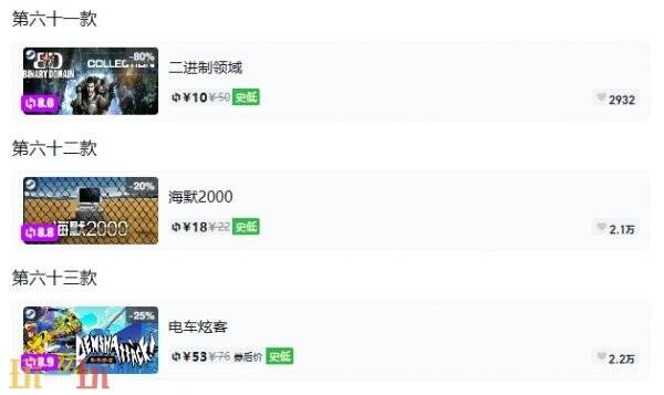Steam今日史低游戏分享！10月09日史低佳作推荐