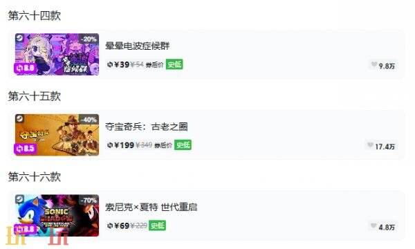 Steam今日史低游戏分享！10月09日史低佳作推荐