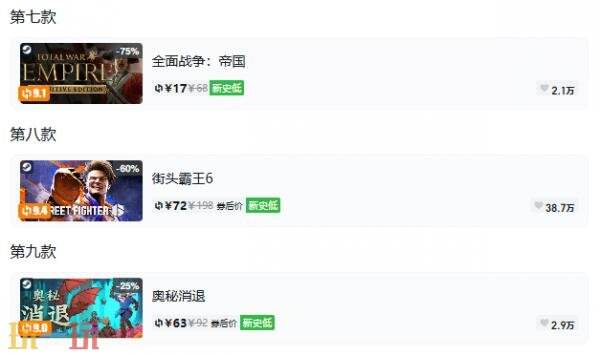 Steam今日史低游戏分享!10月13日史低佳作推荐