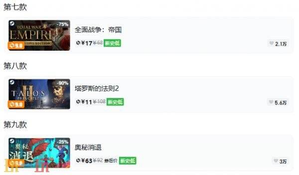 Steam今日史低游戏分享!10月15日史低佳作推荐