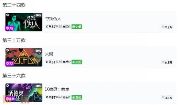 Steam今日史低游戏分享!10月15日史低佳作推荐