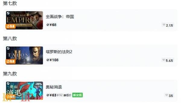 Steam今日史低游戏分享!10月16日史低佳作推荐