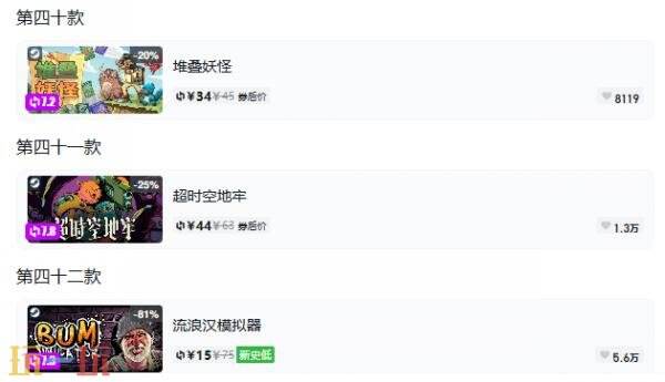 Steam今日史低游戏分享!10月16日史低佳作推荐