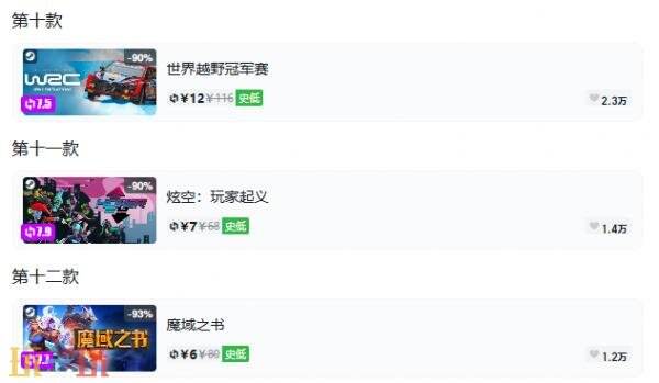 Steam今日史低游戏分享!10月16日史低佳作推荐