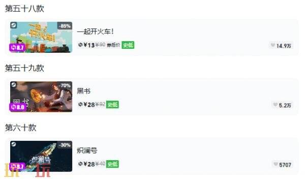 Steam今日史低游戏分享!10月19日史低佳作推荐