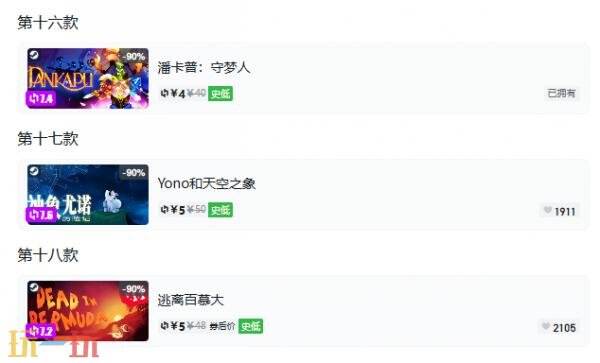 Steam今日史低游戏分享!10月19日史低佳作推荐