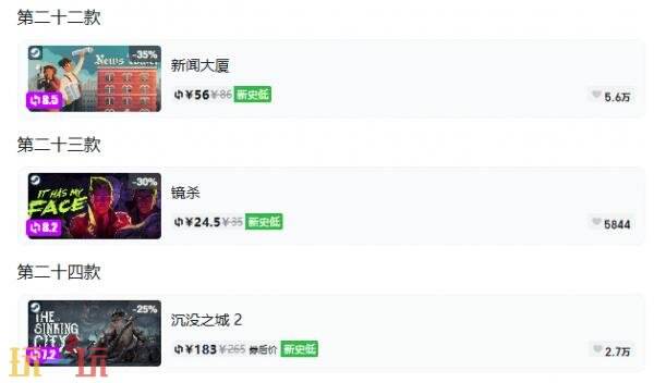 Steam今日史低游戏分享!10月20日史低佳作推荐