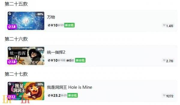 Steam今日史低游戏分享!10月20日史低佳作推荐