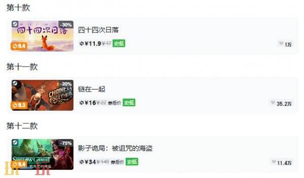 Steam今日史低游戏分享!10月20日史低佳作推荐