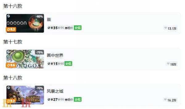 Steam今日史低游戏分享!10月20日史低佳作推荐