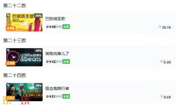 Steam今日史低游戏分享!10月20日史低佳作推荐
