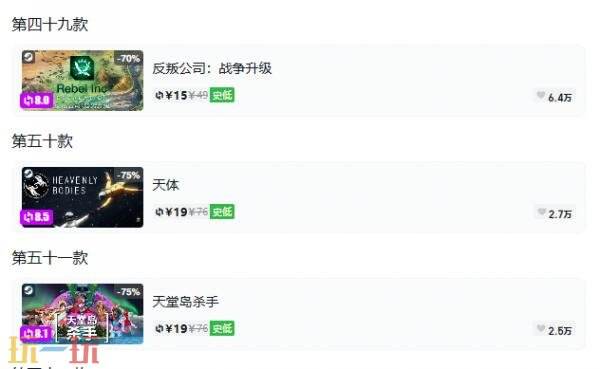 Steam今日史低游戏分享!10月20日史低佳作推荐