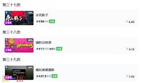 Steam今日史低游戏分享!10月20日史低佳作推荐